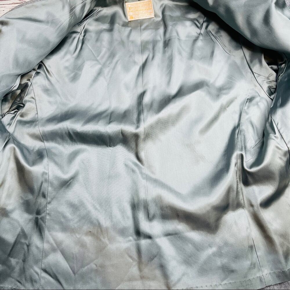 Pendleton grey wool single button vintage jacket - image 4
